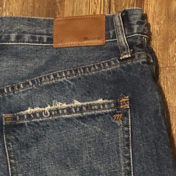 Madewell The Dad Jean Women's 27 Baggy Button Fly Straight High Rise Raw Hem - Picture 7 of 9